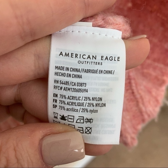 [American Eagle] Light Pink Cozy Chunky Knit Pullover Sweater - Picture 5 of 7